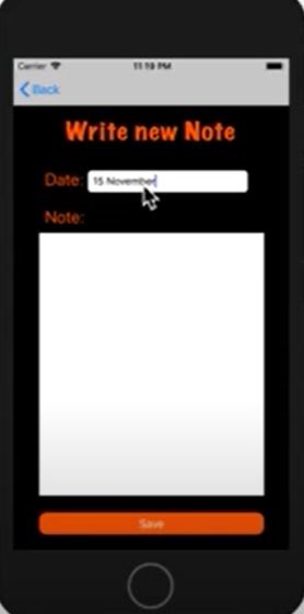 MemoryNote iOS app screenshot