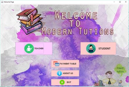 Modern Tuitions project screenshot
